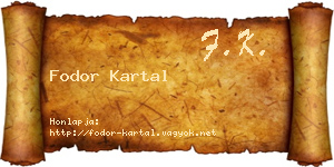 Fodor Kartal névjegykártya